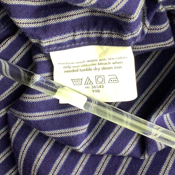 Michael Kors button up shirt Blue and white striped Men’s 18.5 34/35 Big EUC. - Picture 13 of 13